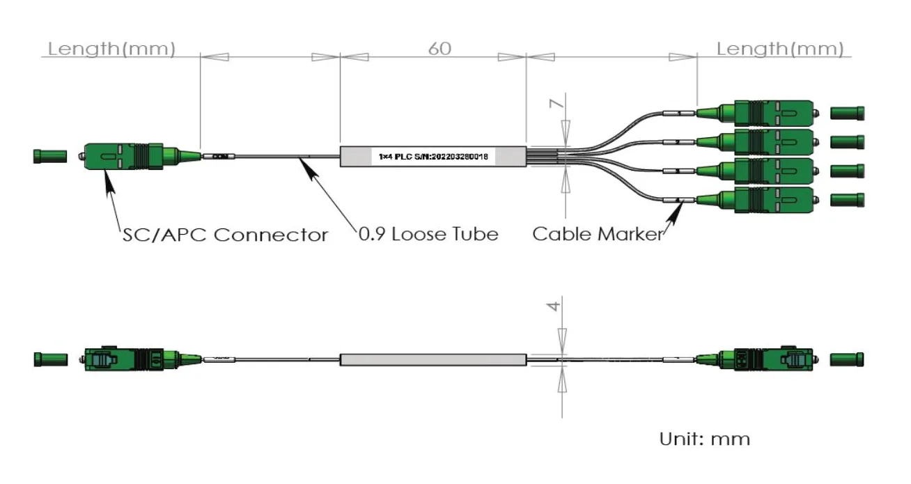 1x4 / 1×8 PLC Splitter Specification
