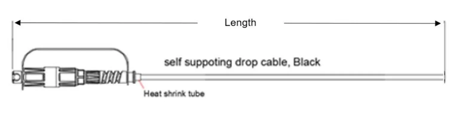 Duplex LC/APC Waterproof Drop Cable Optical Fiber Pigtail(Accord HW DLC Connector)